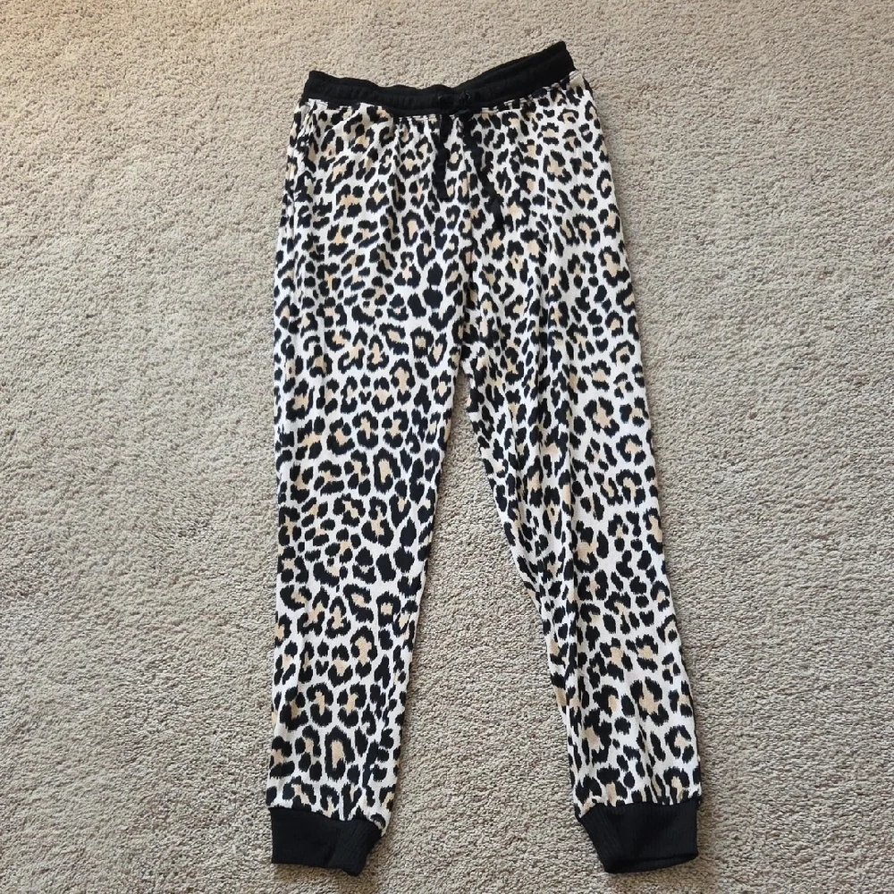 Kate Spade Animal Print Pajama Set with Black Accents
